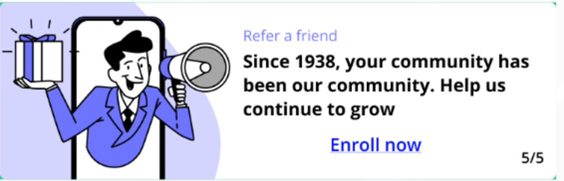 Refer a friend ad